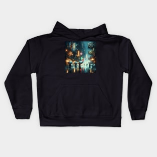 Neon Rain: Timekeeper's Alley Kids Hoodie